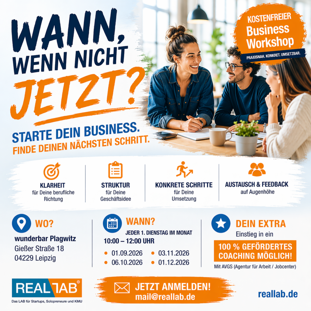 BusinessWorkshop - Unternehmerstammtisch. WANN, WENN NICHT JETZT?