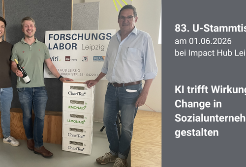 83. U-Stammtisch "KI trifft Wirkung" v.l.n.r. Moritz Hall, Martin Stöhr, Frank Basten
