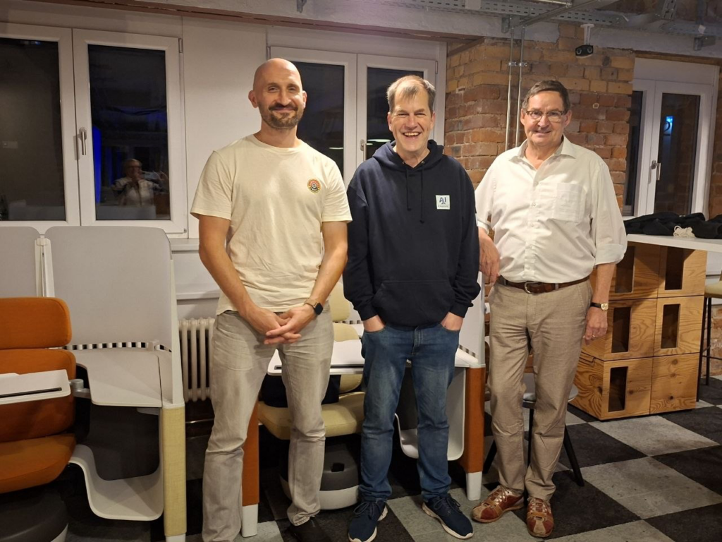 Thomas Rothe, Torsten Leidloff, Frank Basten beim 85. U-Stammtisch Leipziger Westen